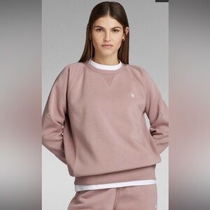 NWT G-Star RAW Premium Core 2.0 Women Sweatshirt Light Berry Mist Purple size S